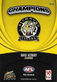 2011 Select AFL Champions - Silver #SP145 David Astbury Back